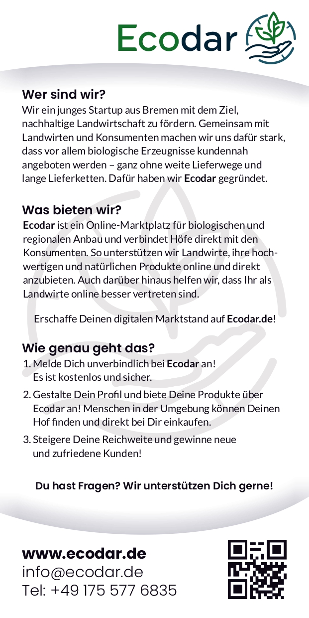 Ecodar Flyer rückseite